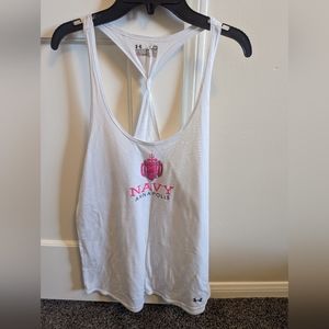 United States Naval Academy Under Armour White Tank Top Size Large